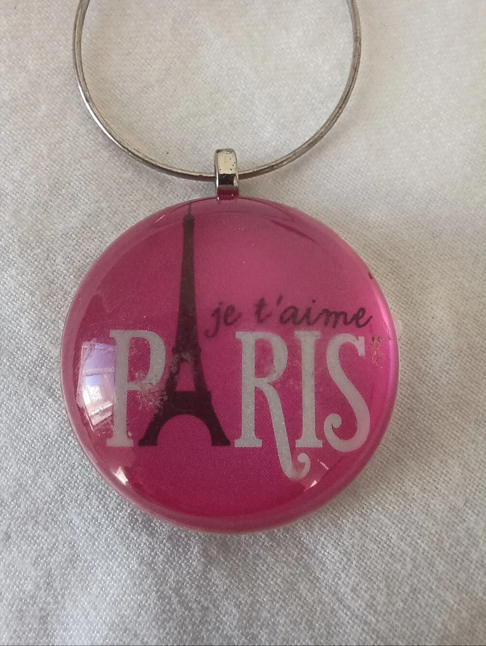 3/$25 SALE SET OF 6 Vintage Wine Glass Charms Parisian Theme Pink White Black
